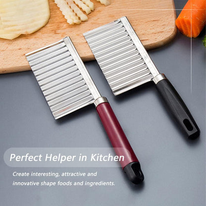 Crinkle Cutter Knife Stainless Steel Slicer