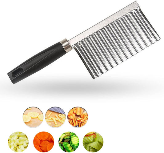 Crinkle Cutter Knife Stainless Steel Slicer