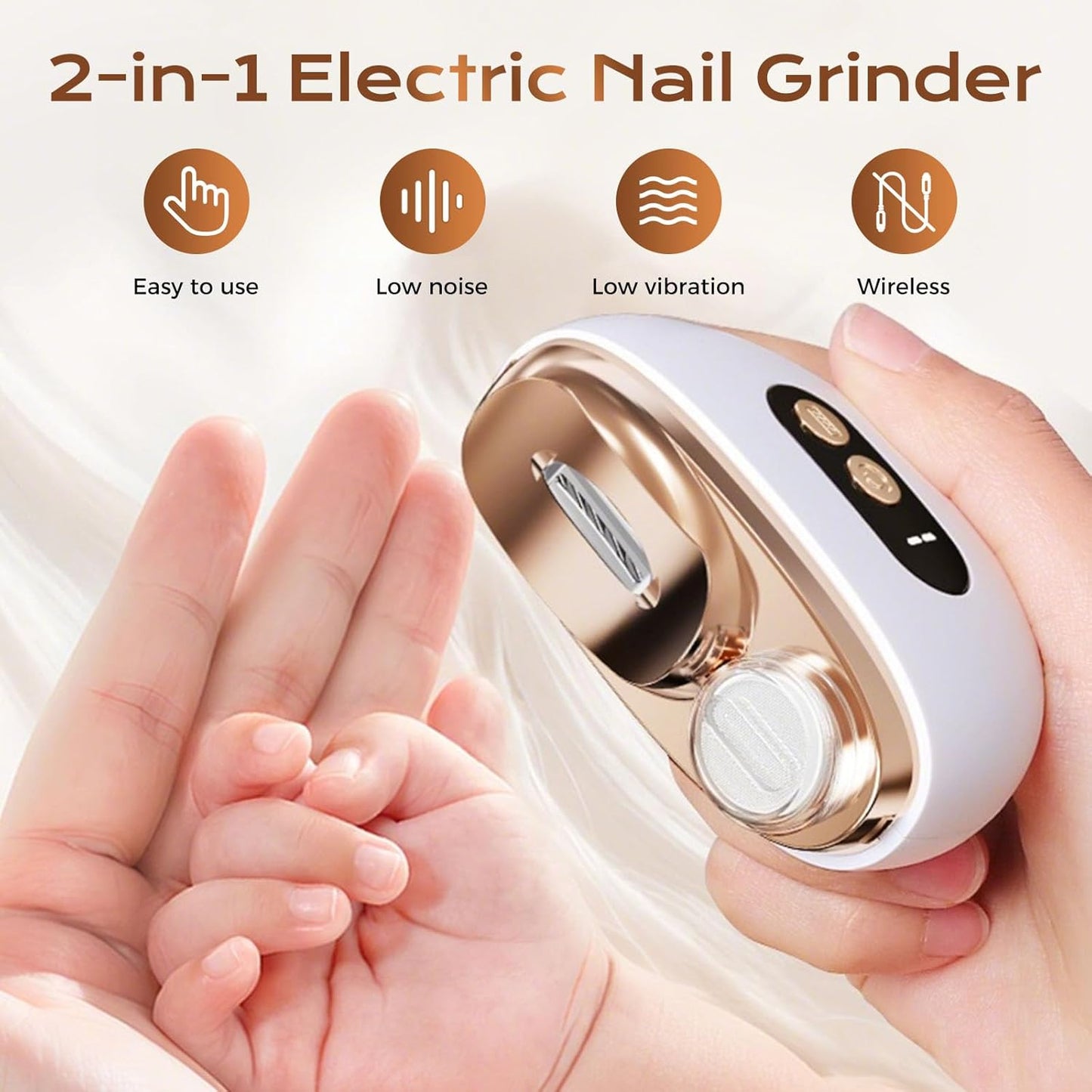 3-in-1 Electric Nail Clipper Polisher Trimmer