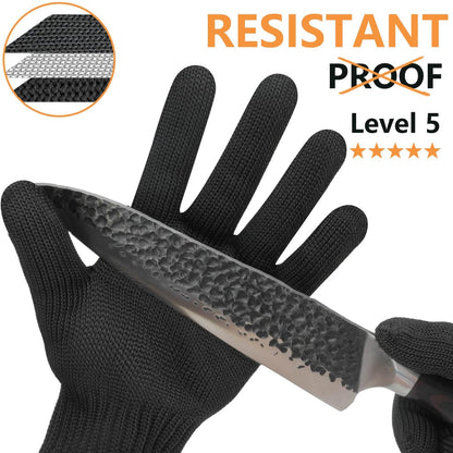 Cut Resistant Kitchen Gloves PU Coated Safety