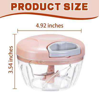 Manual Food Processor Vegetable Chopper Portable