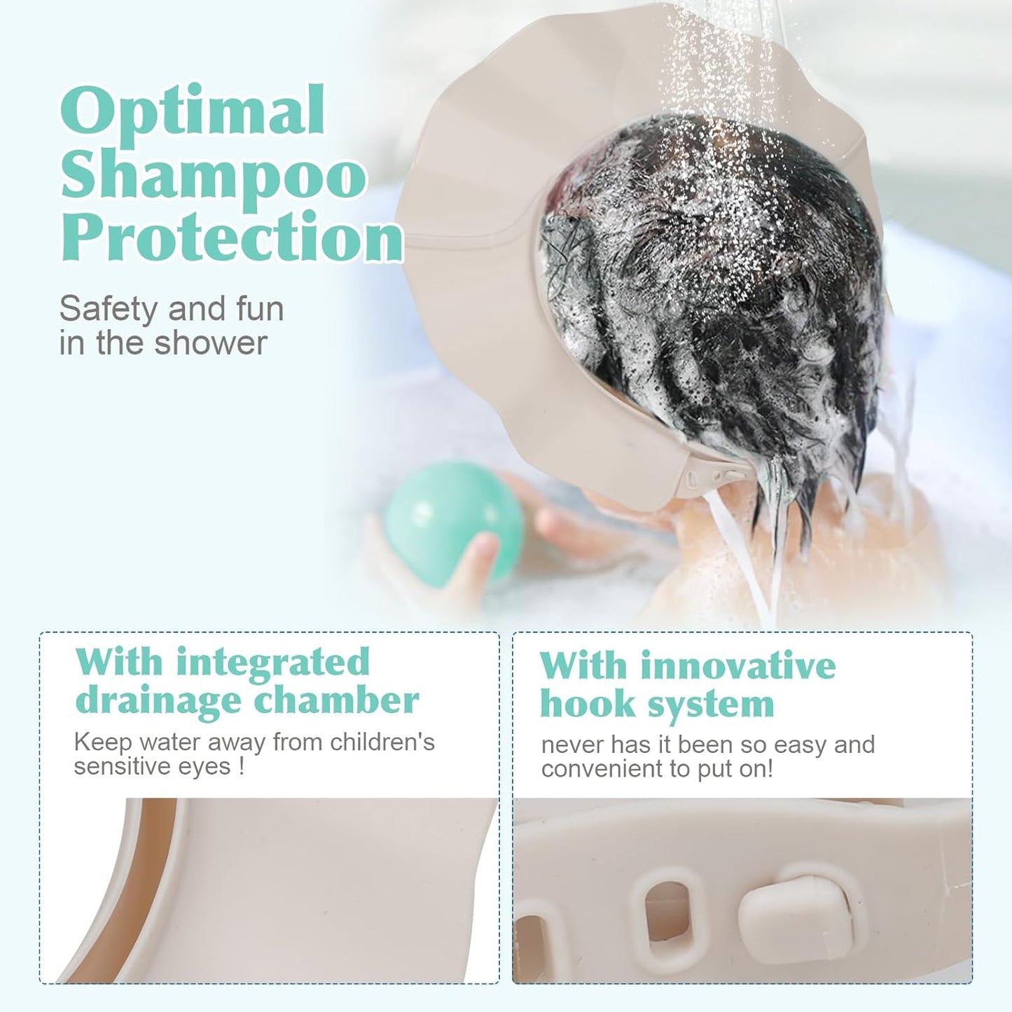 Baby Shower Cap Hat Soft Adjustable Visor