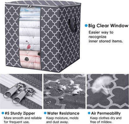 Large Storage Bags 2-Pack Foldable Organizer